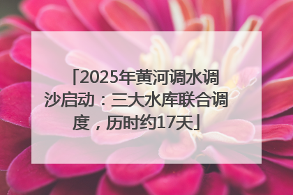 2025年黄河调水调沙启动：三大水库联合调度，历时约17天