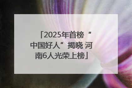 2025年首榜“中国好人”揭晓 河南6人光荣上榜