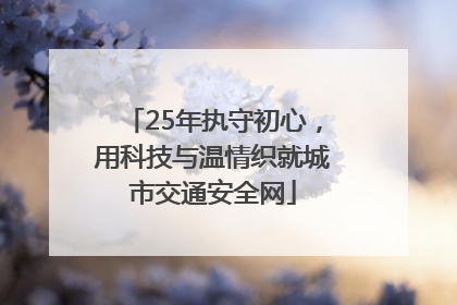 25年执守初心，用科技与温情织就城市交通安全网