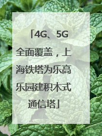 4G、5G全面覆盖，上海铁塔为乐高乐园建积木式通信塔