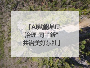 AI赋能基层治理 同“新”共治美好东社