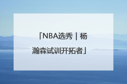 NBA选秀｜杨瀚森试训开拓者